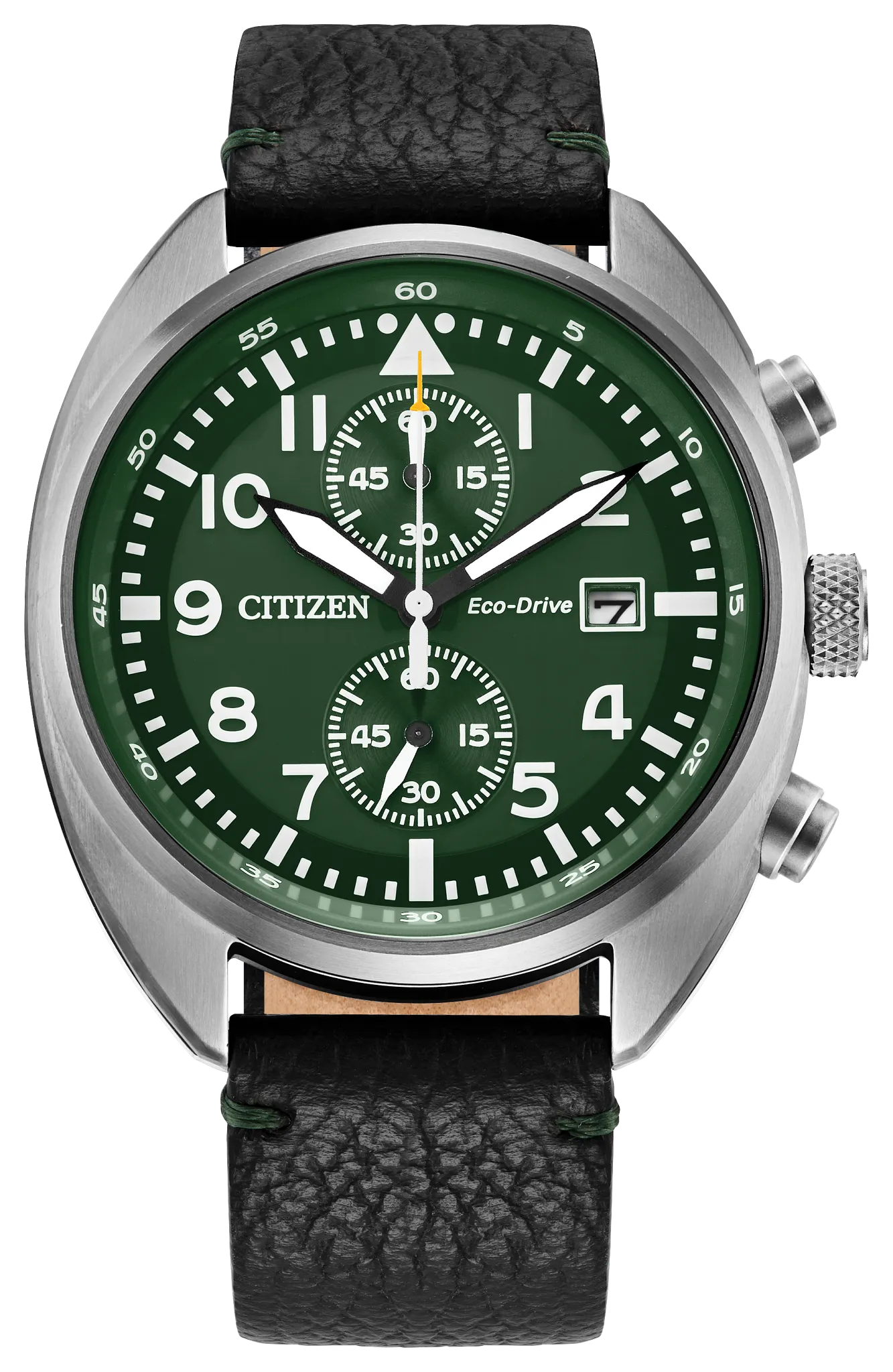 Sport Casual Green Dial Leather Strap CA7041-07X | CITIZEN